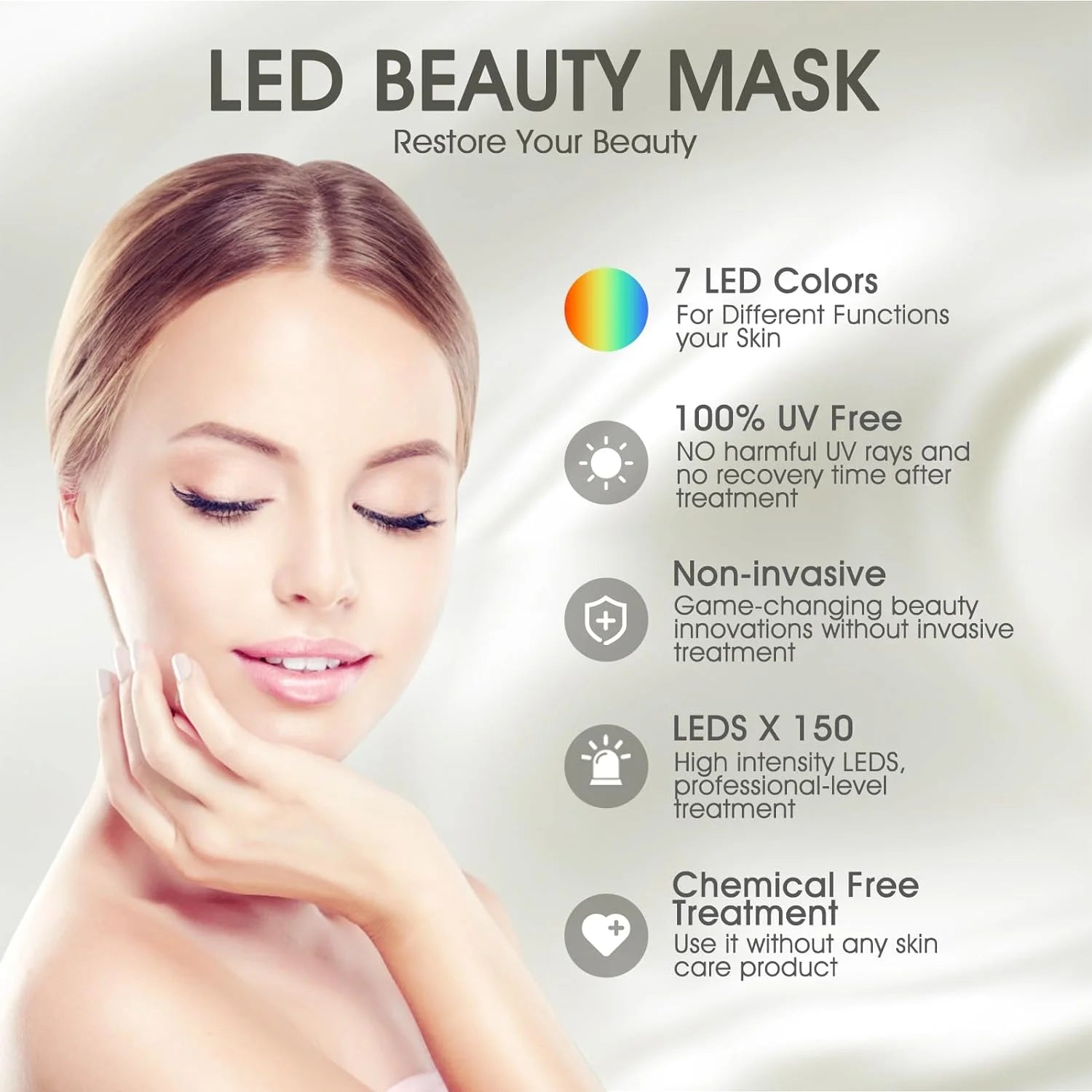 Revitalize Your Skin with the 7-Color LED Light Therapy Mask - Anti-Aging & Acne Solution for All Skin Types