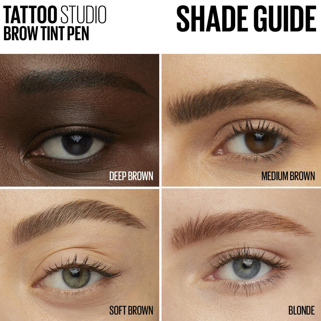 Achieve Flawless Brows with Maybelline New York TattooStudio Brow Tint Pen in Soft Brown - Long-Lasting, Smudge-Proof Formula