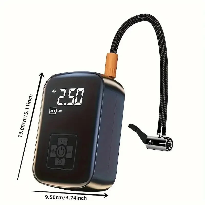 Powerful Wireless Car Air Compressor - Electric Tire Inflator for Motorcycles, Bicycles, Boats, and More!