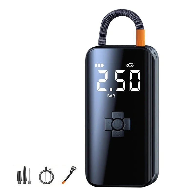Powerful Wireless Car Air Compressor - Electric Tire Inflator for Motorcycles, Bicycles, Boats, and More!