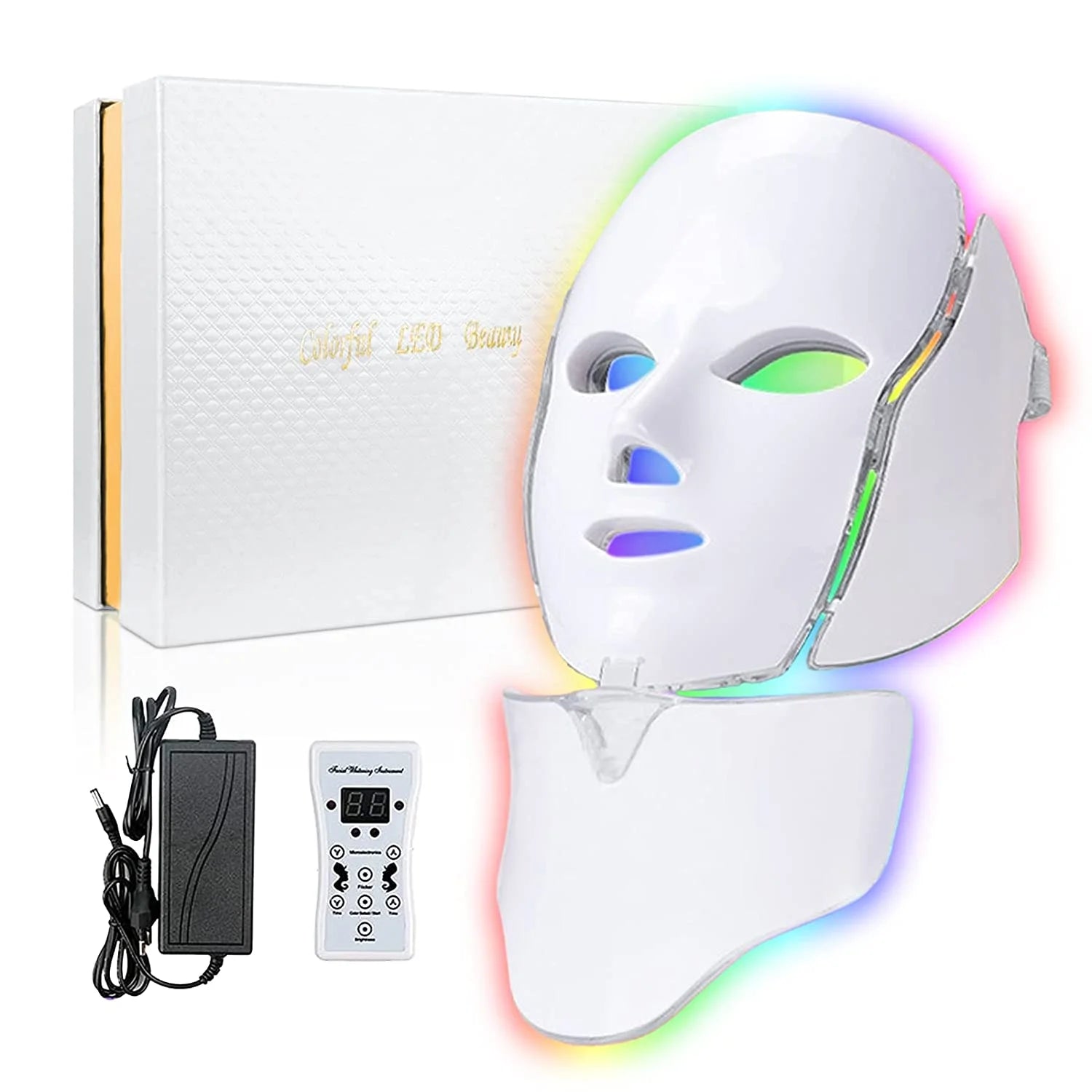 Revitalize Your Skin with the 7-Color LED Light Therapy Mask - Anti-Aging & Acne Solution for All Skin Types