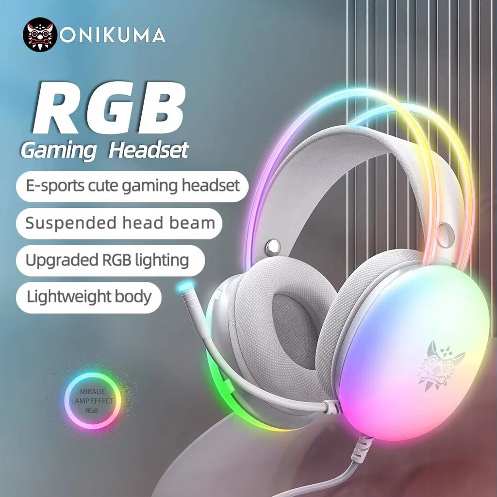 Unleash Your Gaming Potential with the Full RGB Light Esports Headset and Wired Mouse Combo for Ultimate Performance